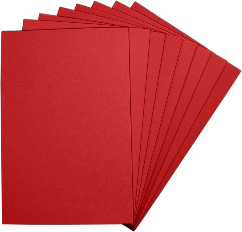 ACTIVITYYA Red EVA Foam Sheets, 6 x 9 Inch, 2mm Thick – Foam Paper for DIY Arts and Crafts, School Projects, and More – 8 Pack - Image 1